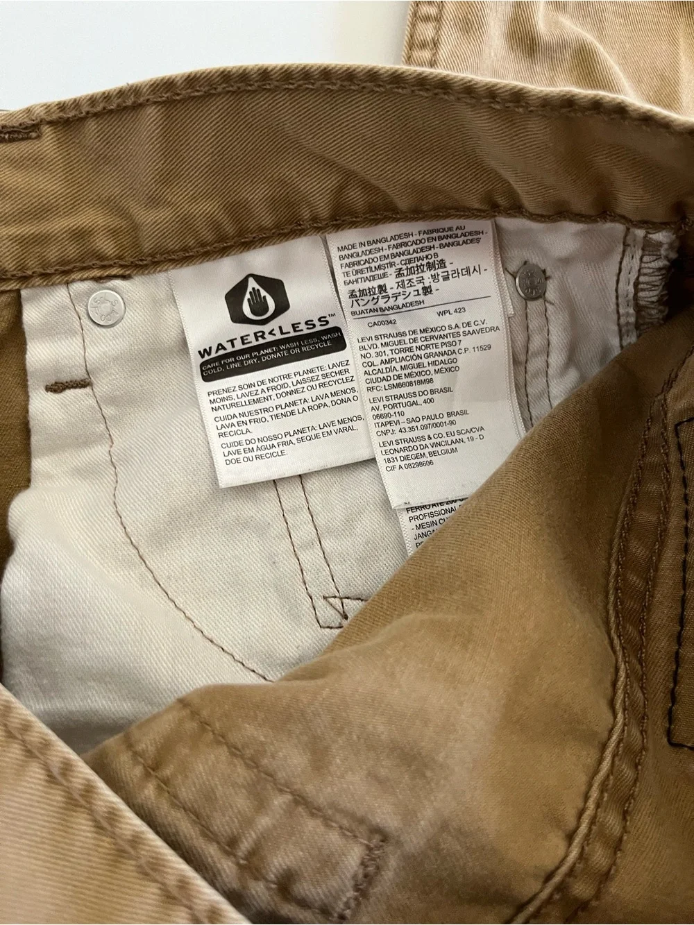 Levi's Men's Straight Jeans in Khaki Brown 32/34